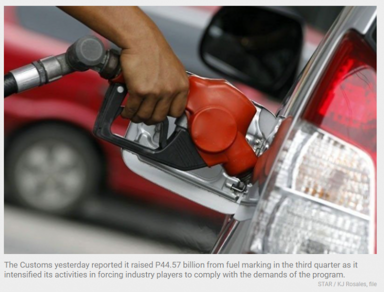 Philippines Fuel marking scheme raises P45 billion in Q3 ASEAN